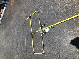 Folding rectangular loop and supports